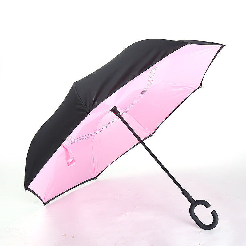 C-Handle Hands-Free Car Reverse Umbrella Double-Layer Windproof