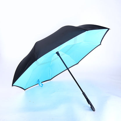 C-Handle Hands-Free Car Reverse Umbrella Double-Layer Windproof