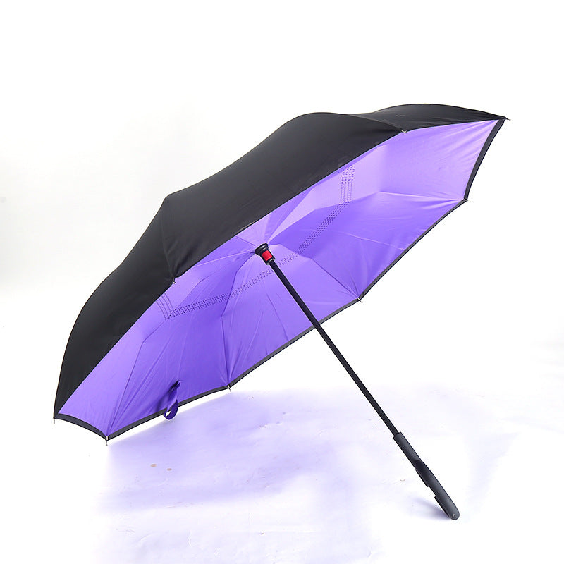 C-Handle Hands-Free Car Reverse Umbrella Double-Layer Windproof