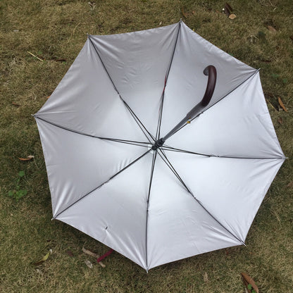 8 Rib Automatic Umbrella Silver Coated Umbrella