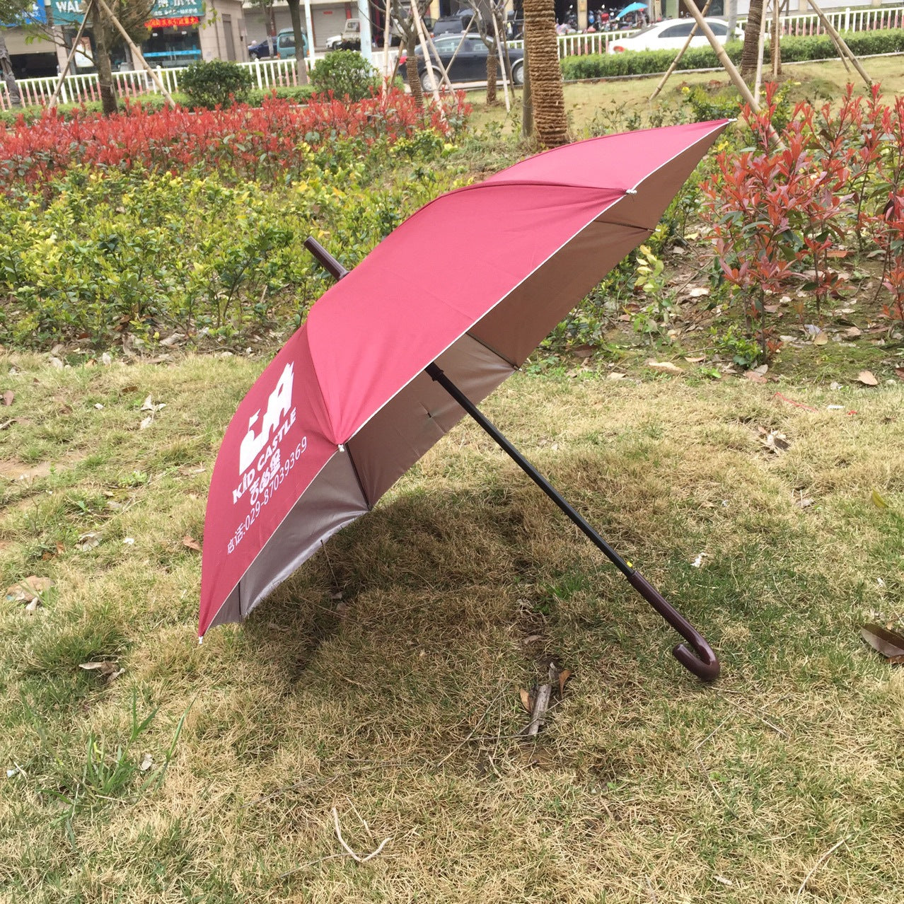 8 Rib Automatic Umbrella Silver Coated Umbrella