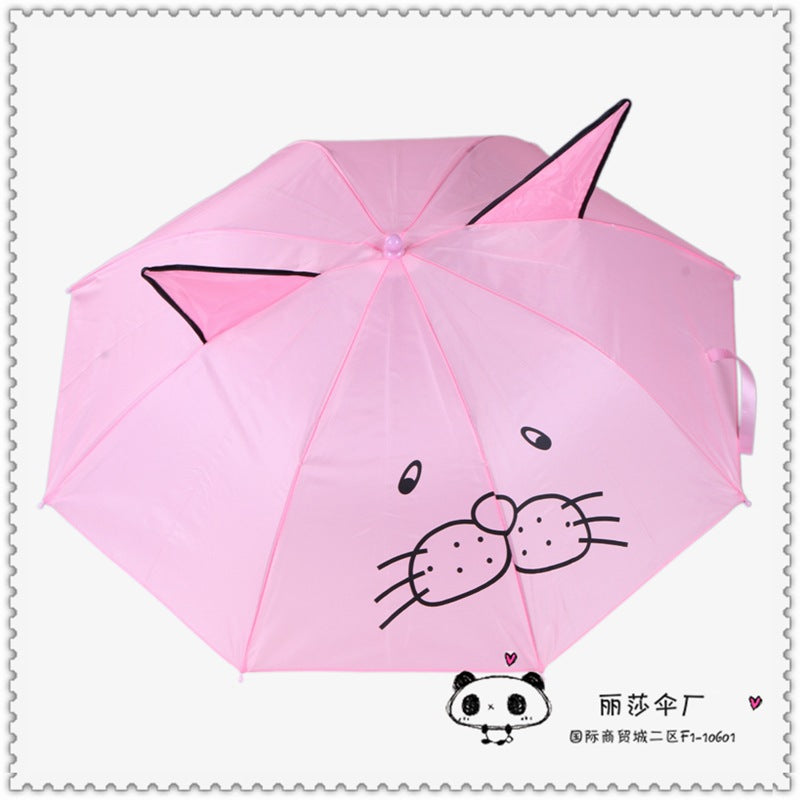 Children's 3D Shaped Umbrella for June 1st with Pointed Ears