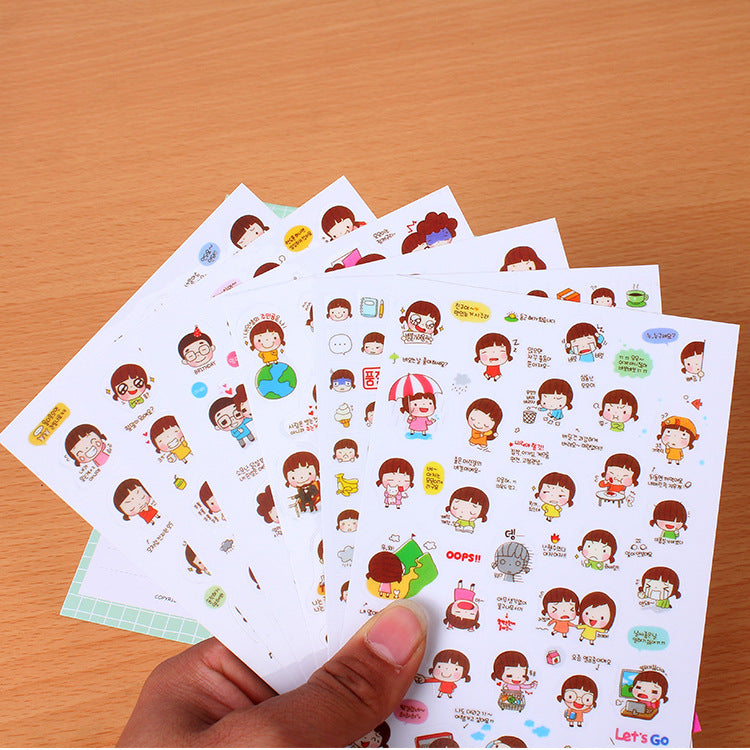 Cartoon PVC Transparent Stickers