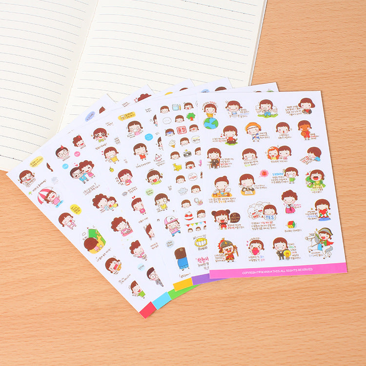 Cartoon PVC Transparent Stickers