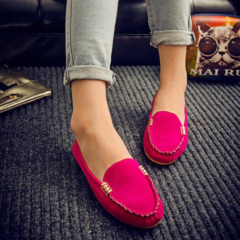 Round-toe flat-heeled women's shoes