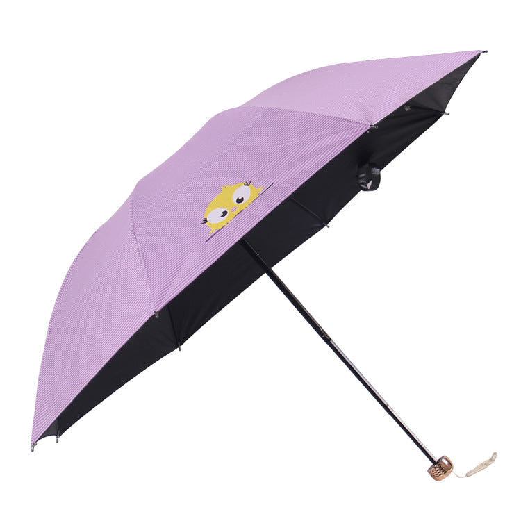 Striped Cartoon Umbrella UV Protection Umbrella