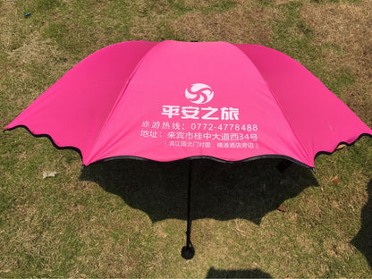 3-Fold Umbrella Water-Reactive Flower Umbrella