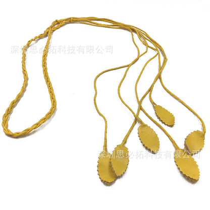 Woven Wax Rope Leaf Belt