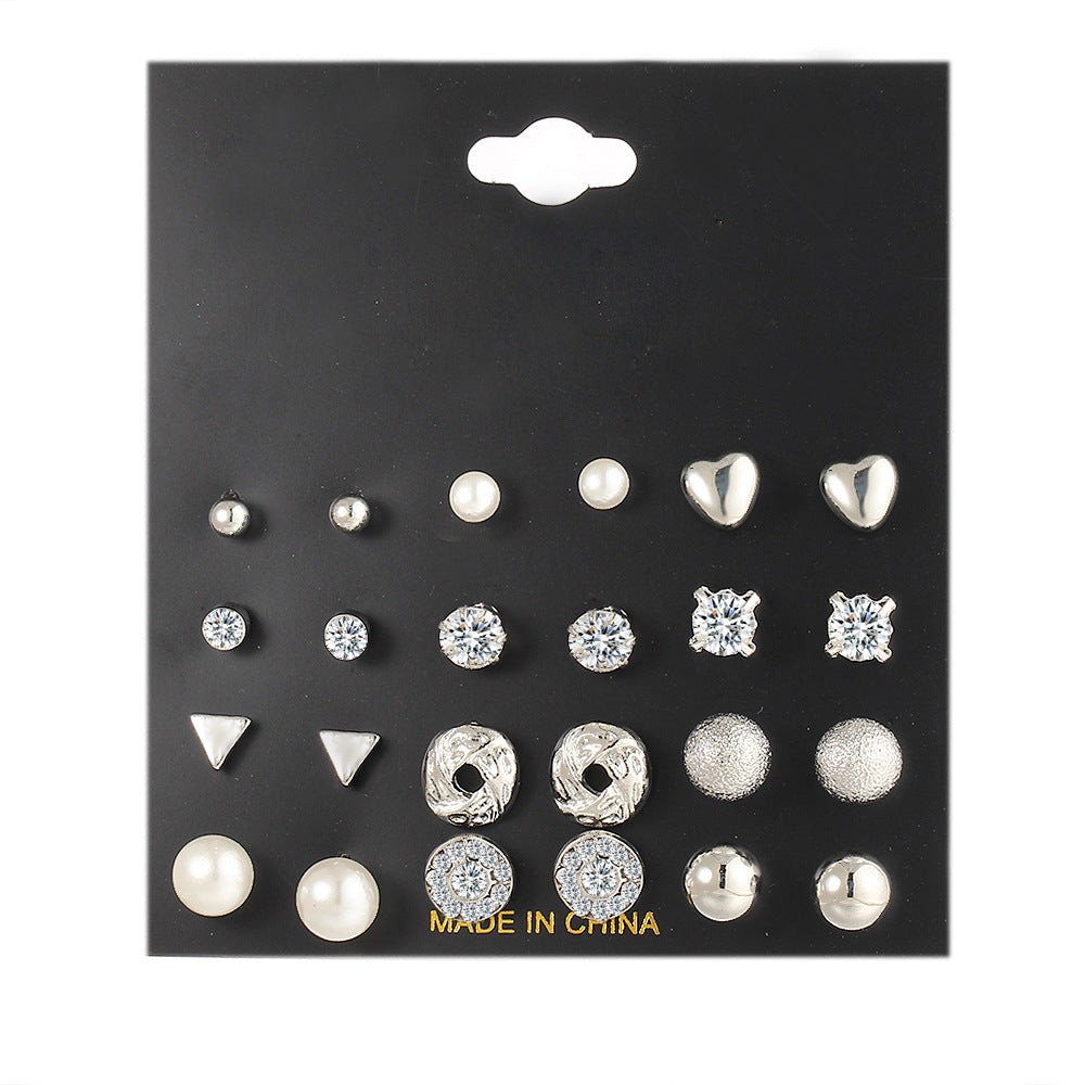 Earring set 12 pairs