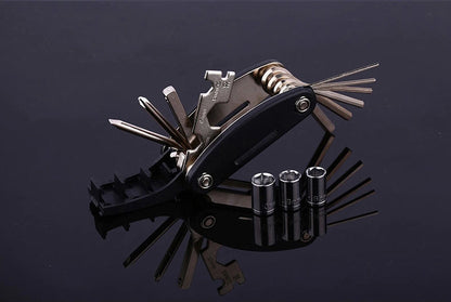 Bicycle maintenance combination tool 16 in 1