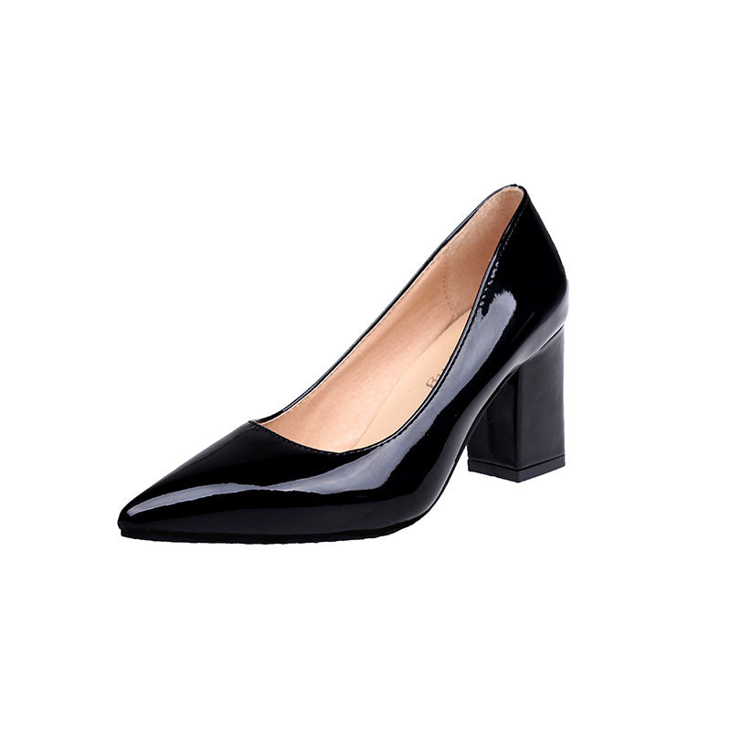 PU pointed high heels women's shoes