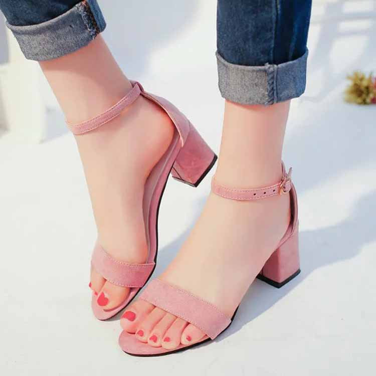 One-word buckle women's sandals Roman shoes