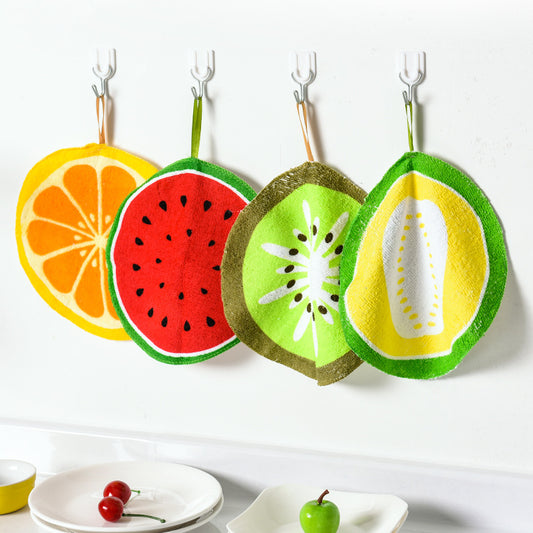 Hanging Cartoon Fruit Pattern Hand Towel