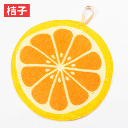 Hanging Cartoon Fruit Pattern Hand Towel