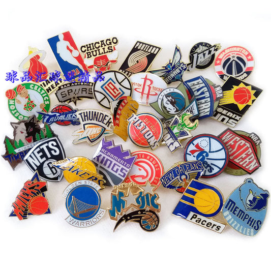 Nets Heat Thunder Badge PIN