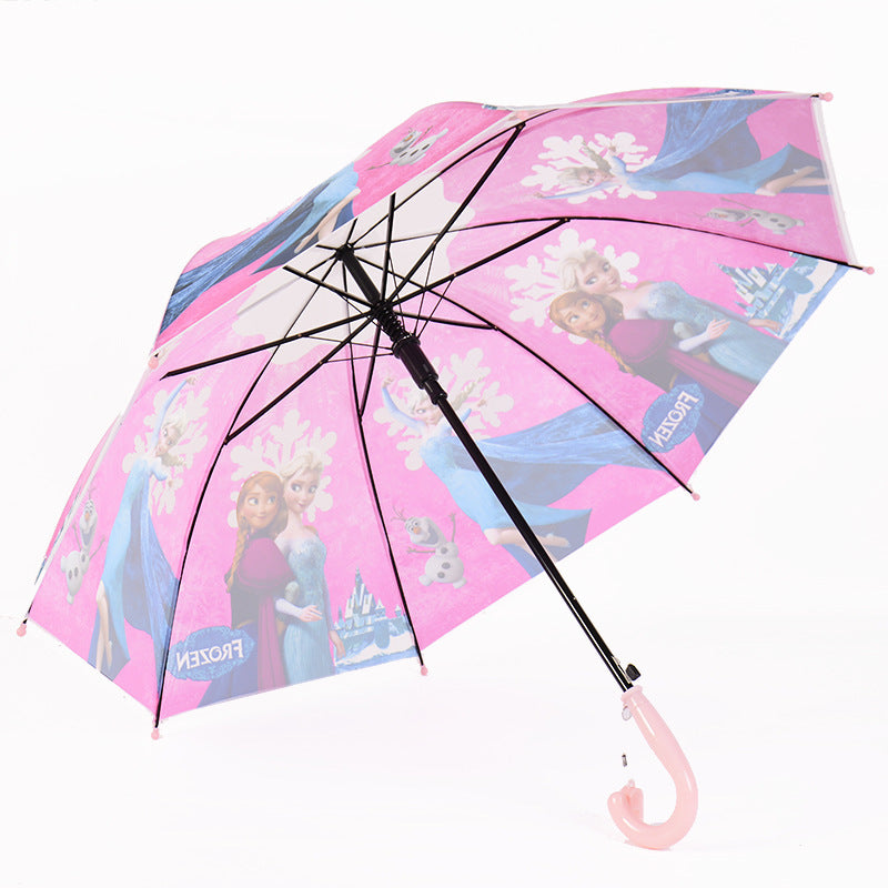 Transparent Cartoon Umbrella Kids Long Handle Umbrella