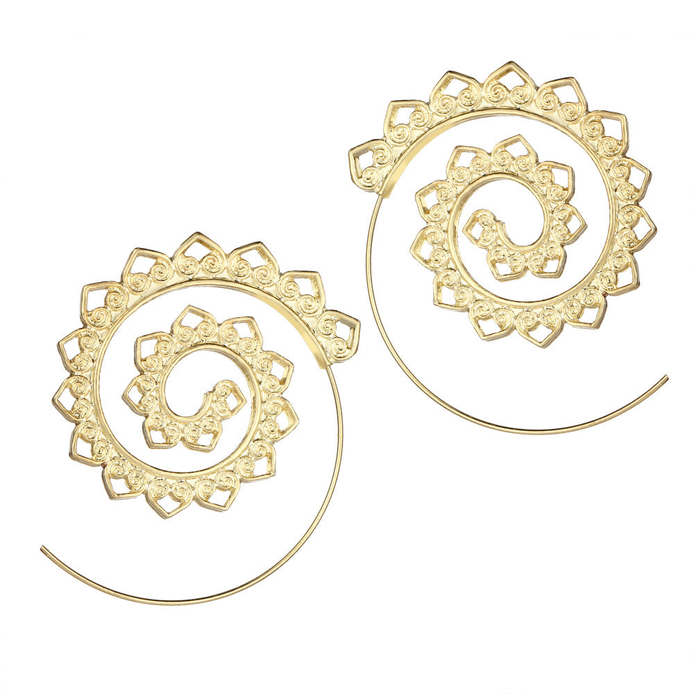 Circle spiral earrings Amazon jewelry