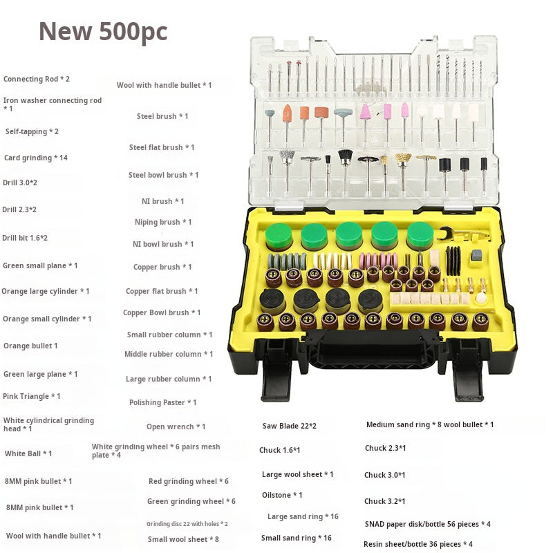 500PC Electric Grinder Accessories Set