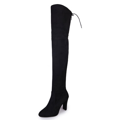 Large Size Over Knee Boots High Heel Round Head