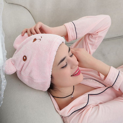 Cartoon Animal Hair Drying Cap