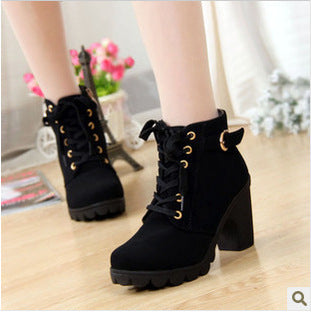 High Heel Coarse Heel Casual Women's Boots