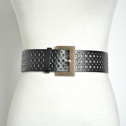 Vintage Hollow Wide Belt