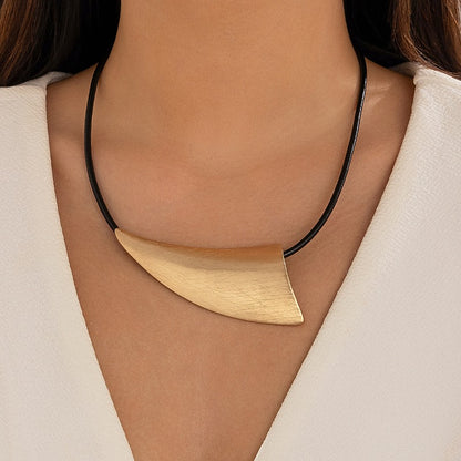 Brushed metal necklace