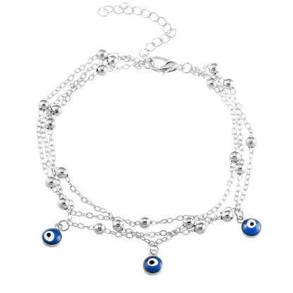 Blue Eyes Pendant Anklet