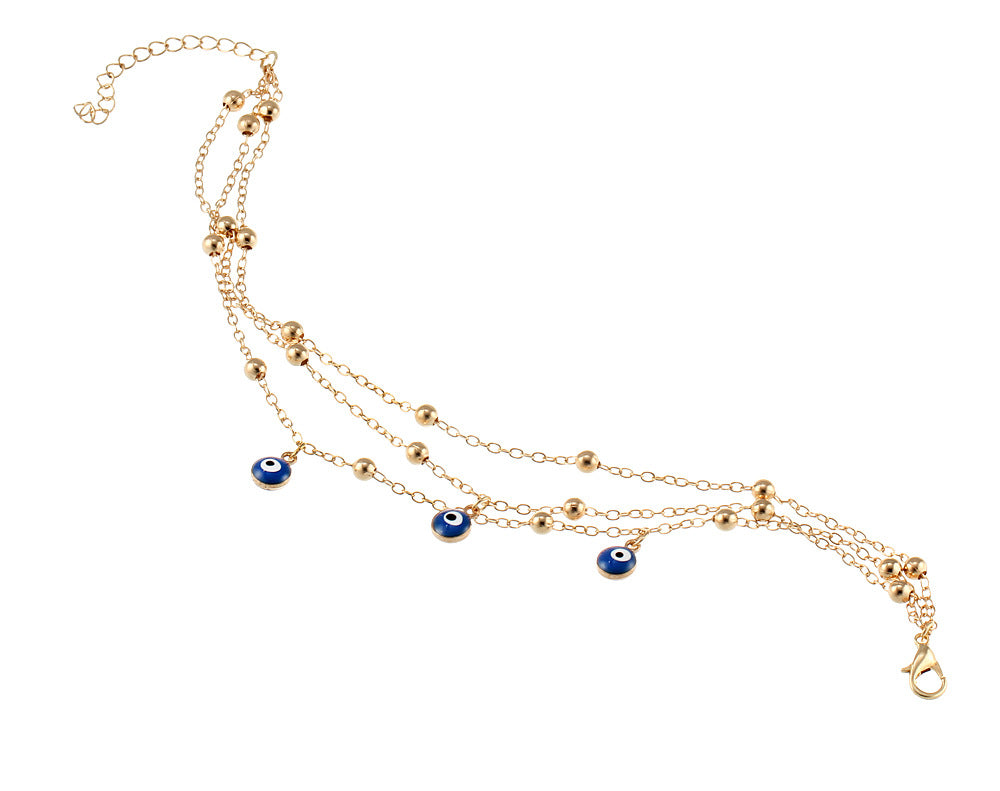 Blue Eyes Pendant Anklet