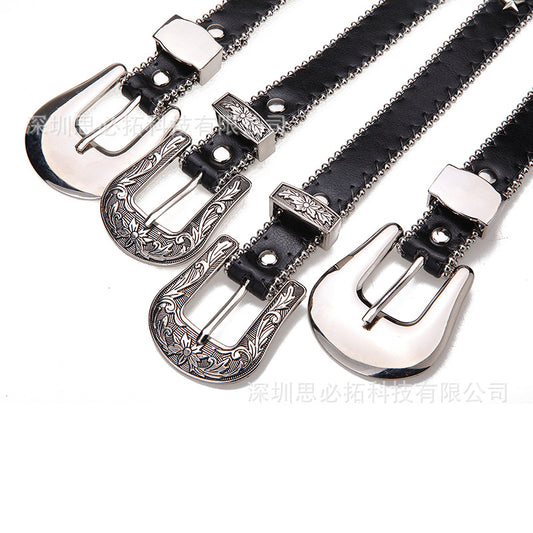 Belt metal spikes