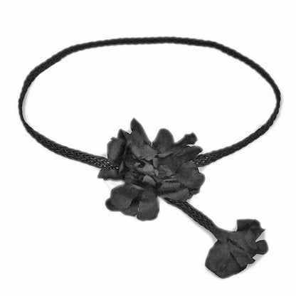 Women's new woven belt flowers