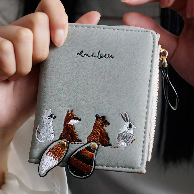 Cute squirrel wallet girl