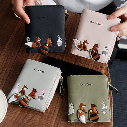 Cute squirrel wallet girl