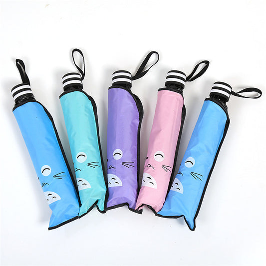 Korean Folding Umbrella Cartoon UV Protection Umbrella