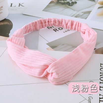 Knitted Elastic Headband (Cotton Stripes)