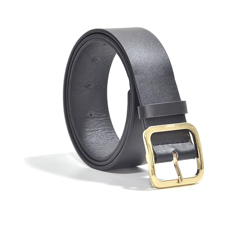 Vintage imitation leather pin buckle belt