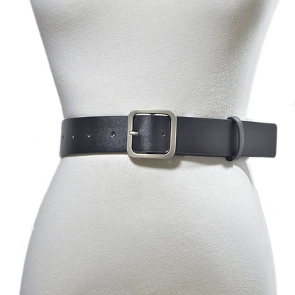 Vintage imitation leather pin buckle belt