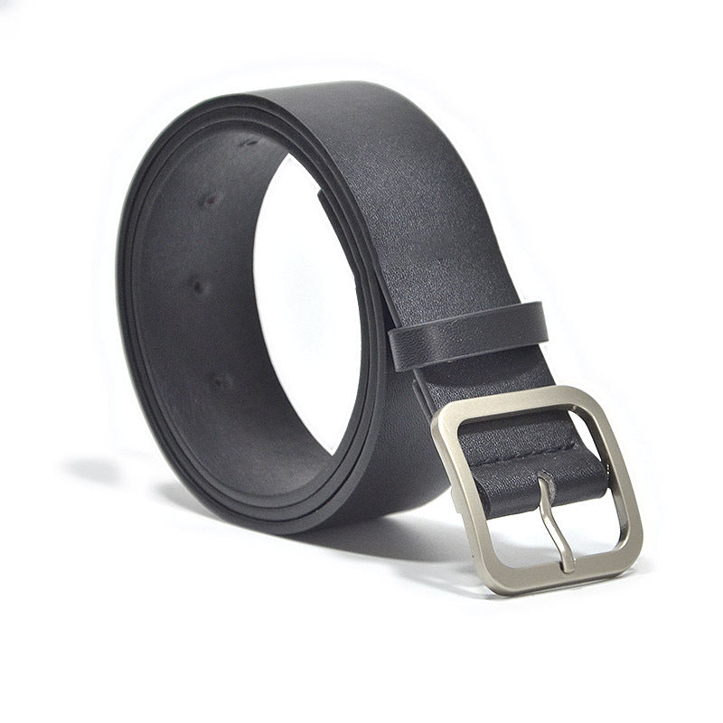 Vintage imitation leather pin buckle belt