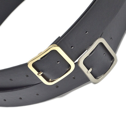 Vintage imitation leather pin buckle belt