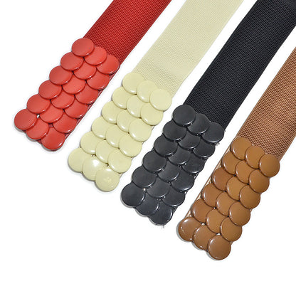 Versatile decorative elastic elastic wide belt