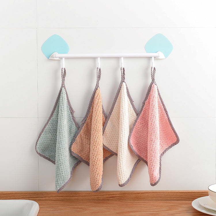 Hangable Coral Velvet Hand Towel