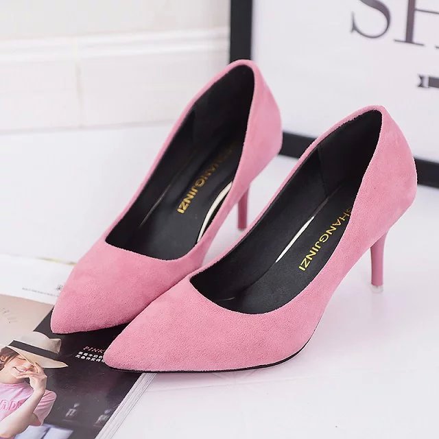 Solid color casual pumps for women