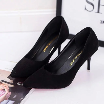 Solid color casual pumps for women