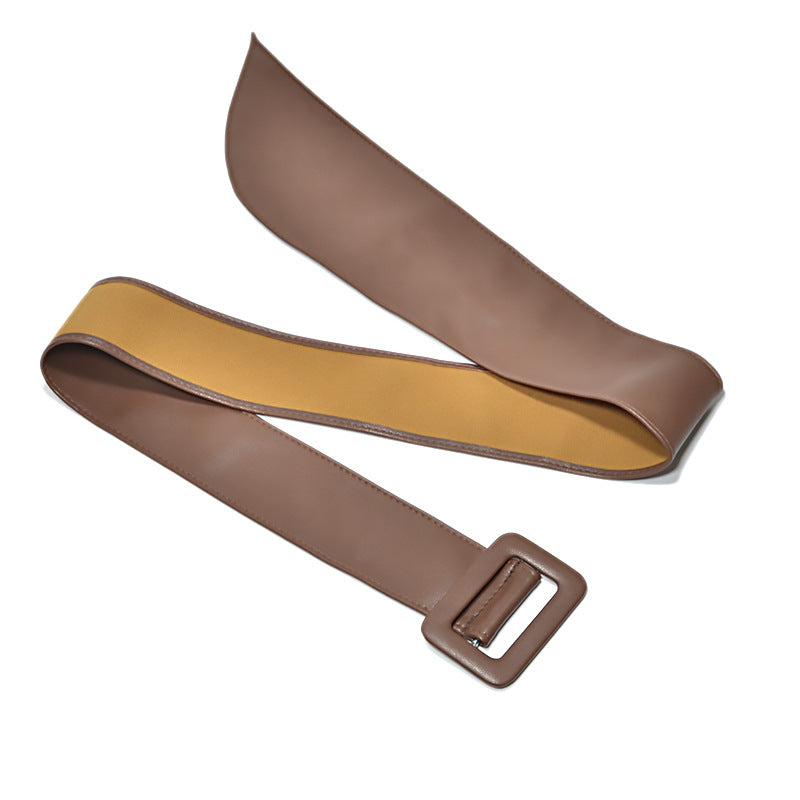 Velvet imitation leather belt