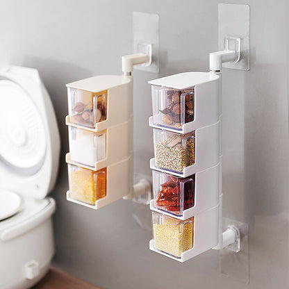 No-drill rotating spice rack