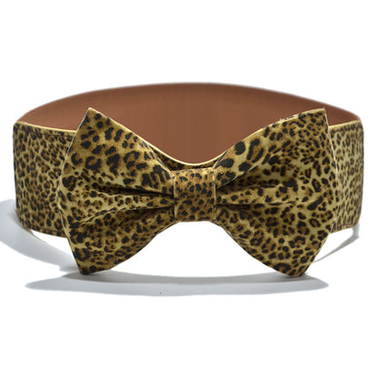 Versatile leopard print decorative waist seal