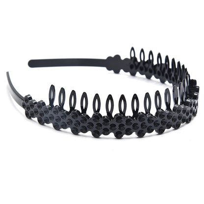 Simple toothed anti-skid rhinestone headband