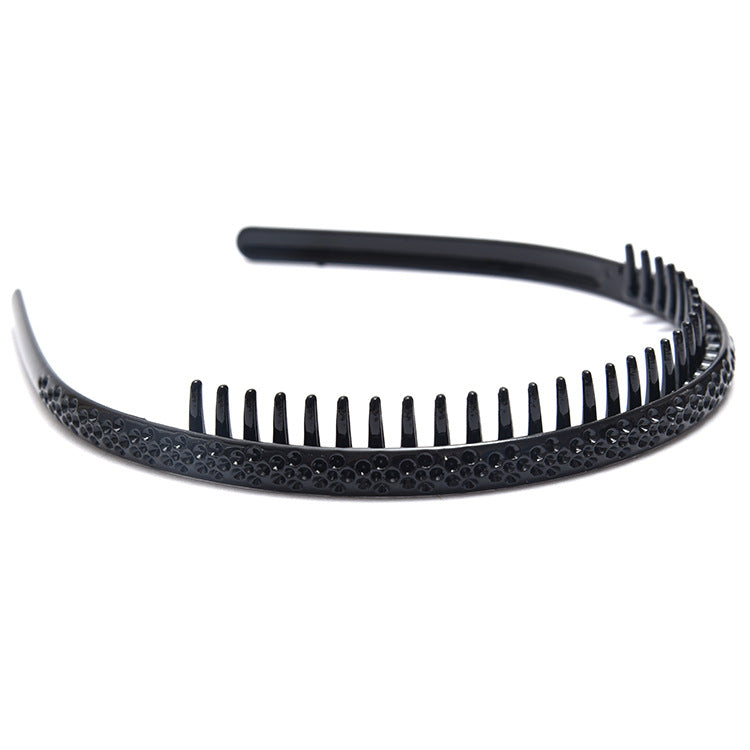 Simple toothed anti-skid rhinestone headband