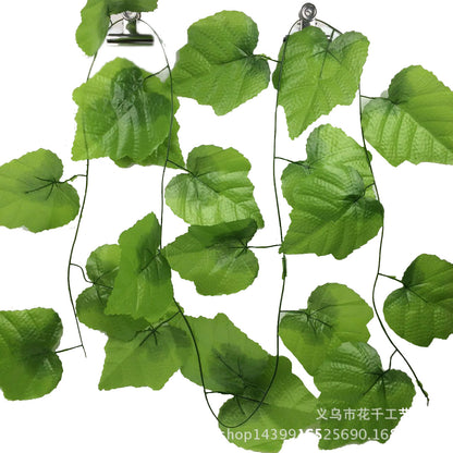 Artificial grape leaf evergreen vine