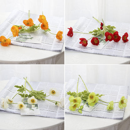 Artificial silk flower poppy flower corn poppy flower